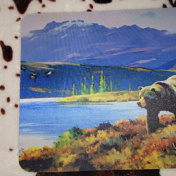 Bear On The Lake Mouse Pad - Picture 2 of 3